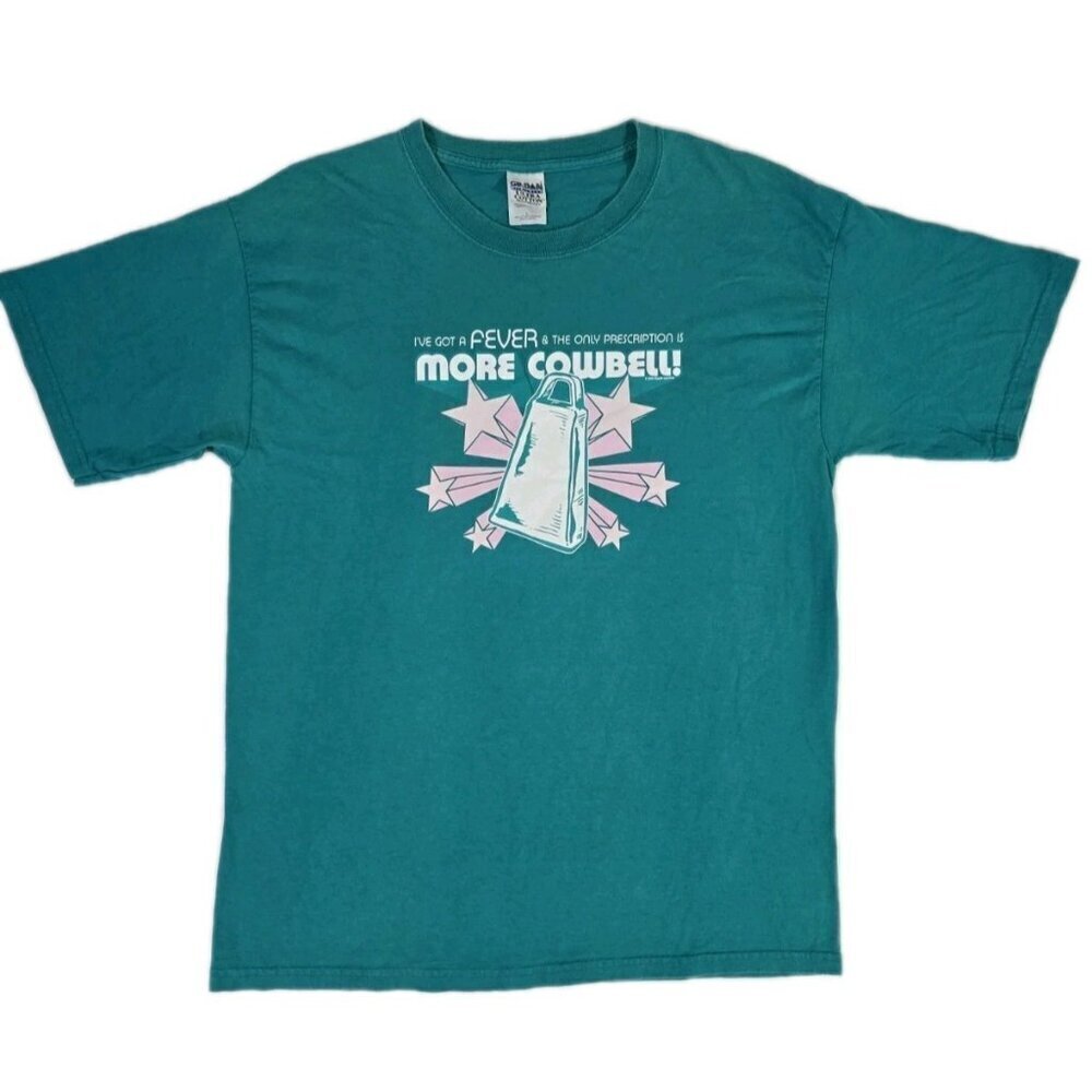 Ripple Junction I've Got a Fever... MORE COWBELL Aqua Blue T-Shirt Adult L 2004